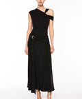 Manning Cartell Dial It Up Drape Midi Dress in Black Size 6 - 6 / Black - Dresses