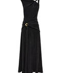 Manning Cartell Dial It Up Drape Midi Dress in Black Size 6 - 6 / Black - Dresses