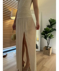Manning Cartell Double Time Pleat Dress - 6 / Nougat - Dresses