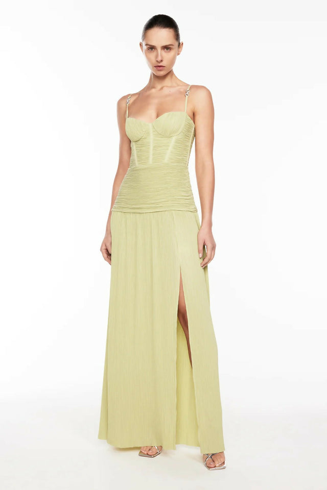 Manning Cartell Double Time Pleat Dress Pistacchio Size 10 - 10 / Yellow - Dresses