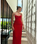 Manning Cartell Double Time Pleat Dress Red Size 4 6 - Dresses