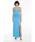 Manning Cartell Double Time Pleat Maxi Dress Cerulean Blue Size 6 8 & 10 - Dresses