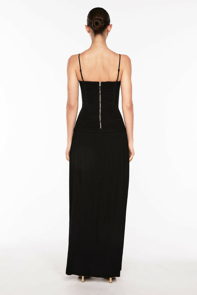 Manning Cartell Double Time Pleat Maxi Dress in Black Size AU 6 8 & 14 - Dresses