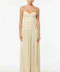 Manning Cartell Double Time Pleat Maxi Dress in Nougat Size 10 - 10 / Cream - Dresses