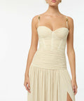 Manning Cartell Double Time Pleat Maxi Dress in Nougat Size 8 - 8 / Cream - Dresses