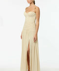 Manning Cartell Double Time Pleat Maxi Dress in Nougat Size 8 - 8 / Cream - Dresses