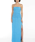 DoubleTimePleatStraplessDress1