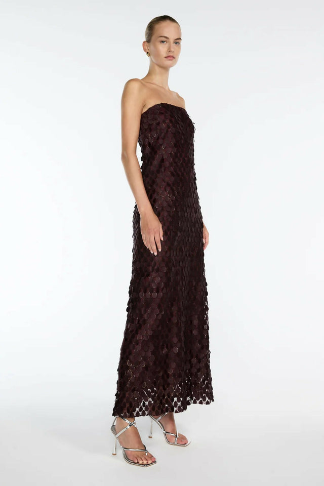Manning Cartell Extreme Supreme Column Dress in Mulberry Size 8 - 8 / Burgundy - Dresses