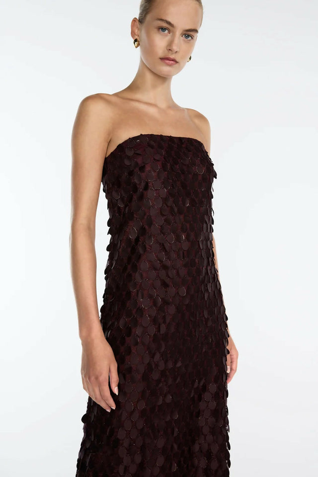 Manning Cartell Extreme Supreme Column Dress in Mulberry Size 8 - 8 / Burgundy - Dresses