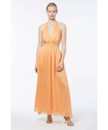 Manning Cartell Lyrical Colours Halter Maxi Dress in Mango - 6 / Yellow - Dresses