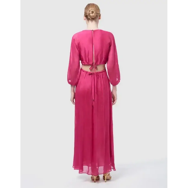Manning Cartell Lyrical Colours Maxi Dress - Long Sleeve - 12 / Pink - Dresses