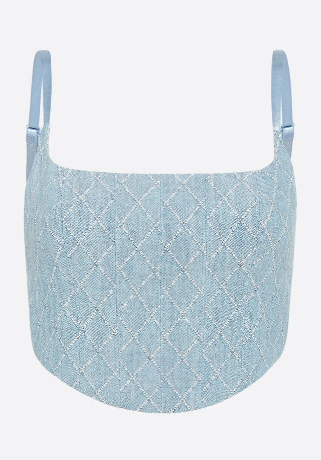 Manning Cartell Quilted Denim Corset and Cargo Pant Set Blue Size AU 4 - 4 / Blue - Outfit Sets