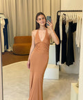 Manning Cartell Sunkissed Halter Dress - 6 / Bronze - Dresses