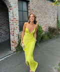 Manning Cartell Time to Shine Slip Dress in Lime - 8 / Yellow - Dresses