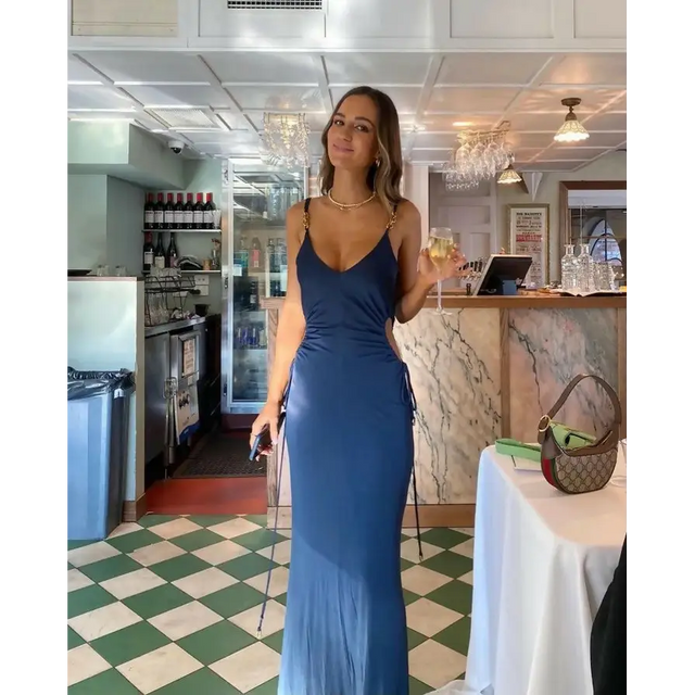 Manning Cartell Tuning in Chains Dress - 6 / Navy Blue - Dresses