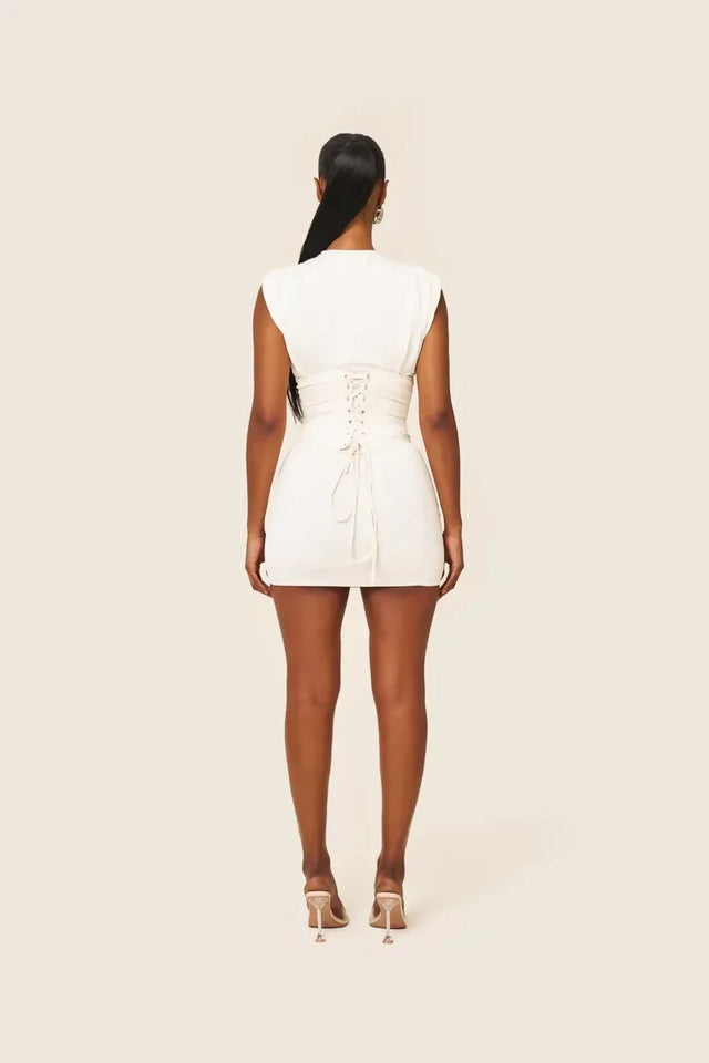sandra mini dress Mars The Label Sandra Mini White - Passion For Fashion