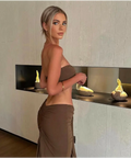 Mars The Label ‘The Knot’ Bandeau Set - L / Brown - Dresses