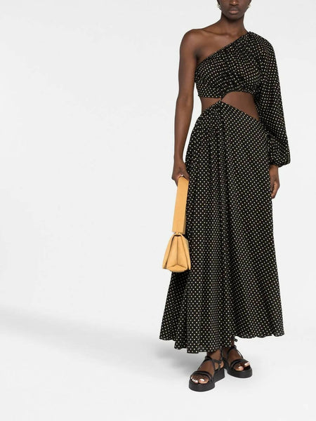 floral blue dress midi Clea Charlie Pleated Cotton Twill Loosely Fitted ImageHasShug:No Options:Dresser Lace Spliced Backless Midi