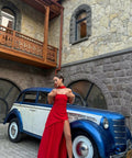 MonacoRedDresswithscarf2