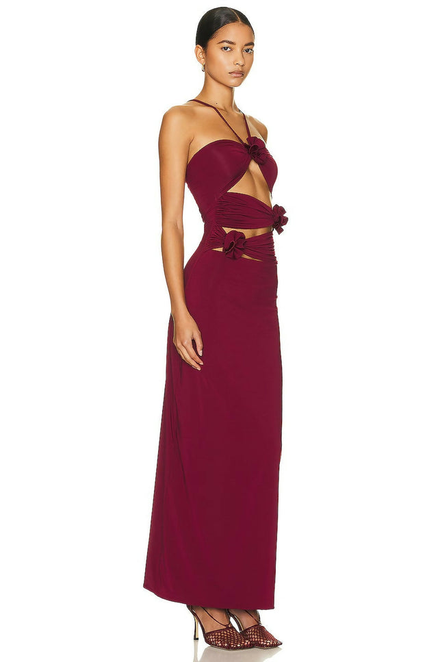 Maygel Coronel Veranera Gown in Burgundy / Wine - 8 / Red - Dresses