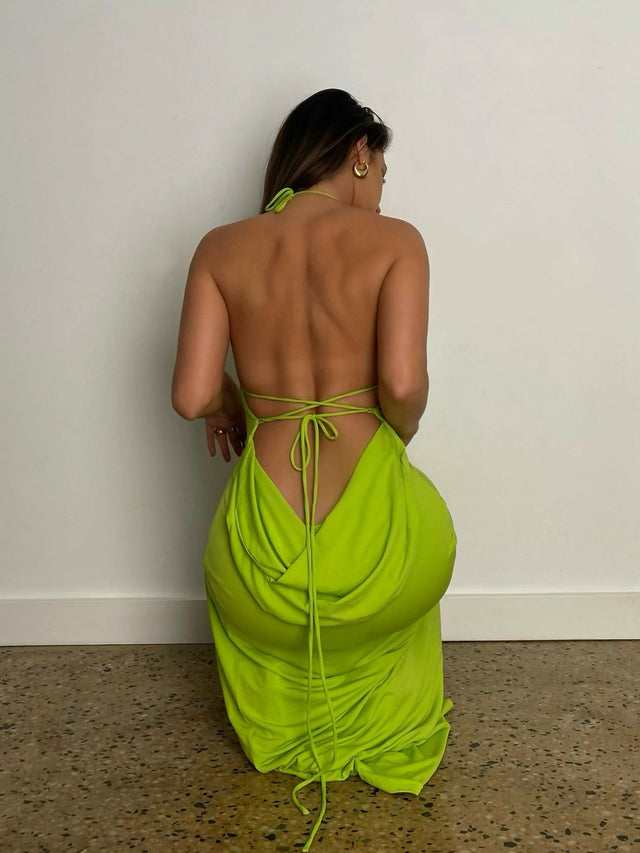 Melani Marlo Gown in Green - 6 / Green - Dresses