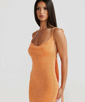 Melani the Label Cristina Gown in Orange - 6 / Orange - Dresses