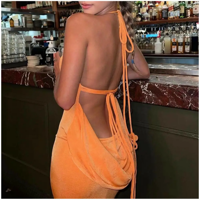 Melani The Label ‘Cristina’ Gown - XS / Orange - Dresses