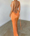 Melani The Label ‘Cristina’ Gown - XS / Orange - Dresses