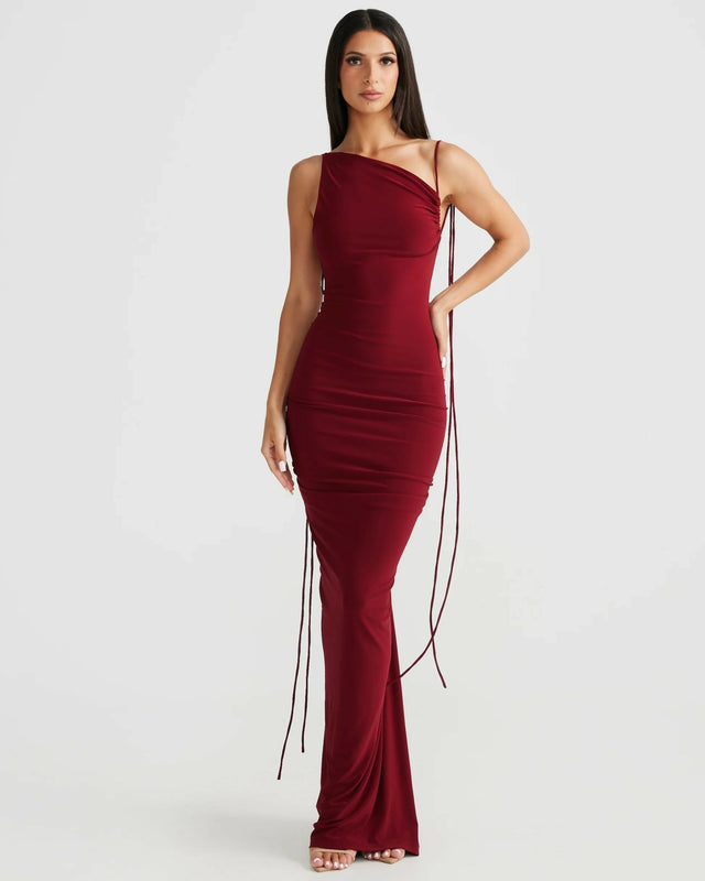 Melani The Label - Gia Gown in Wine - 6 / Red - Dresses