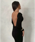 Melani The Label ‘Mia’ Drape Gown - XS / Black - Dresses