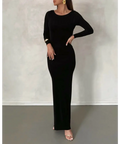 Melani The Label ‘Mia’ Drape Gown - XS / Black - Dresses