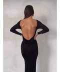 Melani The Label ‘Mia’ Drape Gown - XS / Black - Dresses