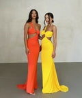 Melanie The Label Sari Gown - 10 / Orange - Dresses