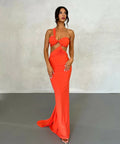 Melanie The Label Sari Gown - 10 / Orange - Dresses
