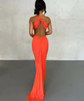 Melanie The Label Sari Gown - 10 / Orange - Dresses