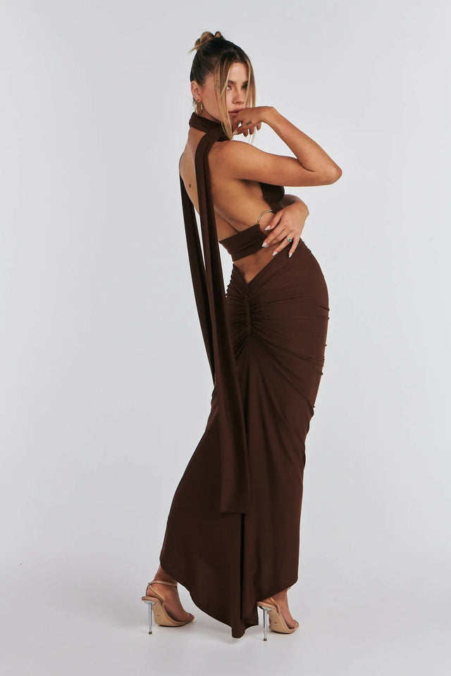 Melanie The Label Xara Set - Brown - 8 / Brown - Outfit Sets