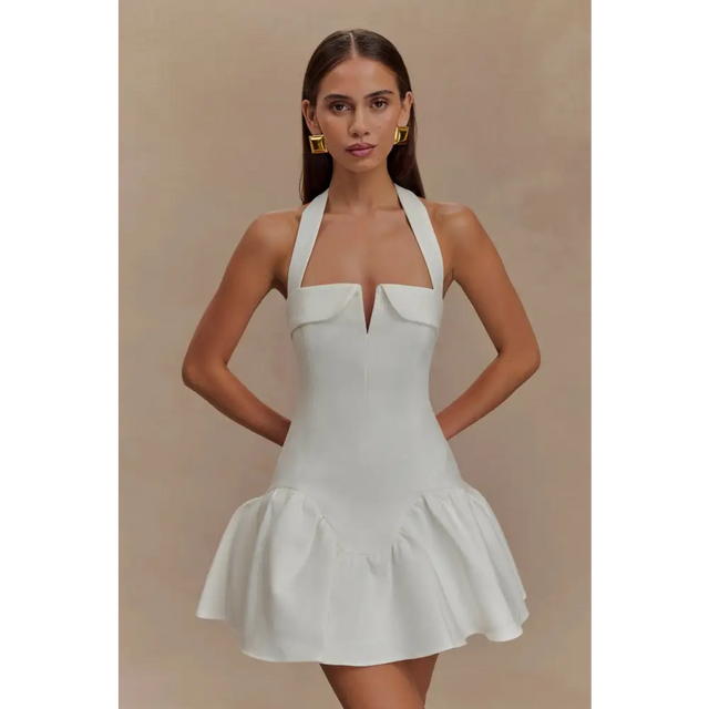 Meshki Calipso Halter Mini - 12 / White - Dresses