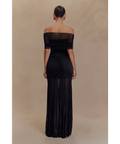 Meshki Caspian Slink Mesh Off Shoulder Black Size 8 - 8 / Black - Dresses