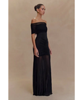 Meshki Caspian Slink Mesh Off Shoulder Black Size 8 - 8 / Black - Dresses