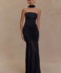Meshki Caspian Slinky & Mesh Off-Shoulder Maxi Dress - Dresses