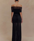 Meshki Caspian Slinky & Mesh Off-Shoulder Maxi Dress - Dresses