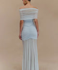 Meshki Caspian Slinky & Mesh Off-Shoulder Maxi - Dresses