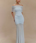 Meshki Caspian Slinky & Mesh Off-Shoulder Maxi - Dresses