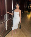 Meshki ‘Cassidy’ Strapless Midi - 6 / White - Dresses