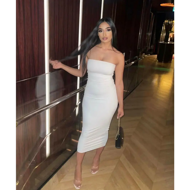 Meshki ‘Cassidy’ Strapless Midi - 6 / White - Dresses