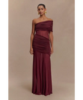 Meshki Dallas One Shoulder Burgundy size 10 - 10 / Red - Dresses