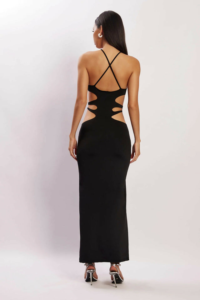 Meshki Eden Halter Dress - 6 / Black - Dresses