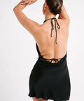 Meshki Lorena Halter Mini Dress - 4 / Black - Dresses