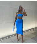 Meshki ‘Mackenzie’ Cobalt Blue Set - XS / Blue - Dresses