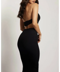 Meshki ‘Morgan’ Ribbed Halter Midi - XS / Black - Dresses